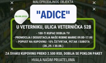 Otvaranje novog objekta “Adice” • AD Podunavlje