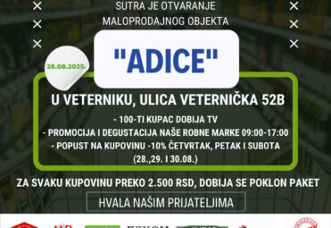 Otvaranje novog objekta “Adice” • AD Podunavlje